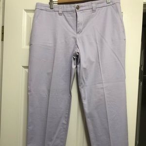 Lavender khaki pants with cuffed ankle